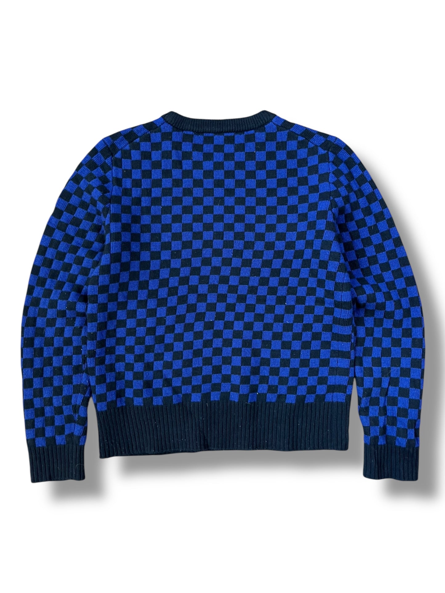 Marc by Marc Jacobs Navy Blue Checkered Knitted Jumper (women's S)