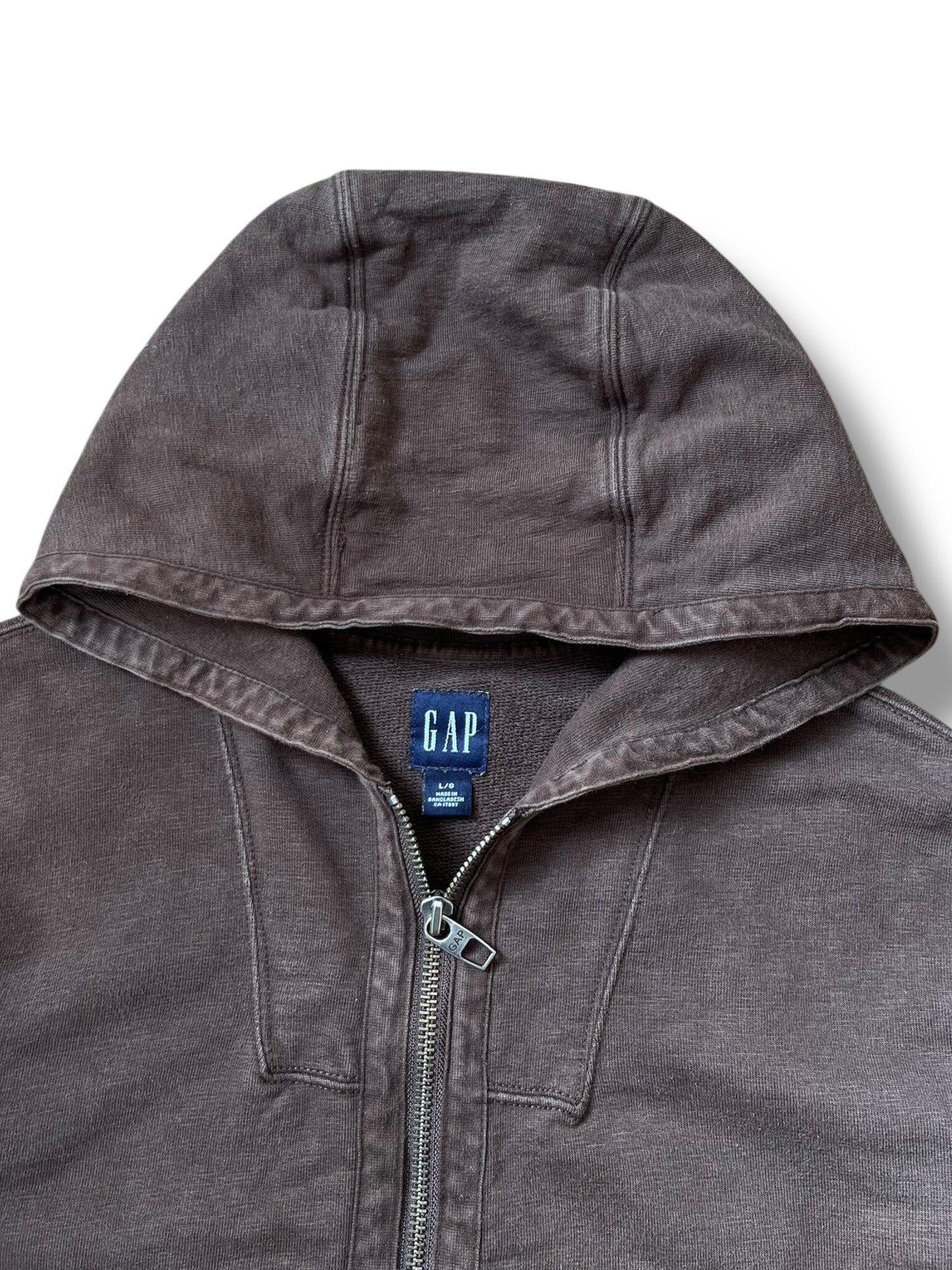 GAP 2000s Heavyweight Brown Zip-up Hoodie (L)