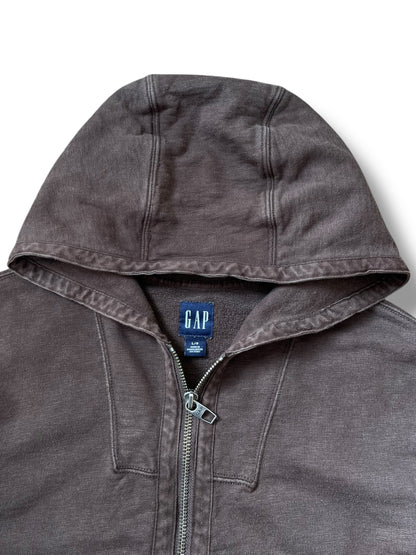GAP 2000s Heavyweight Brown Zip-up Hoodie (L)